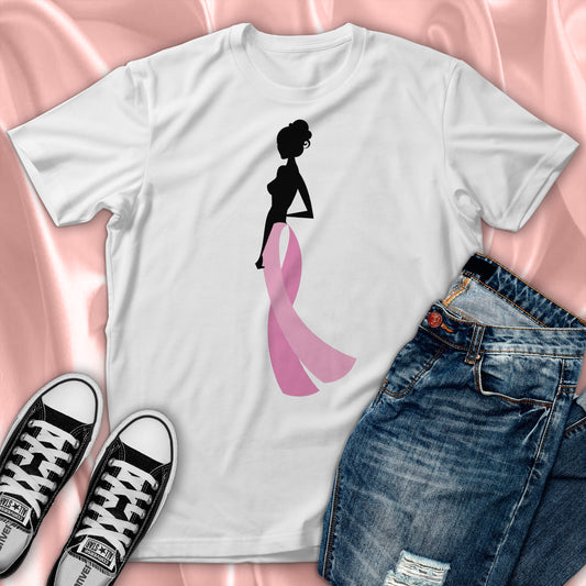 Breast Cancer Lady with Ribbon