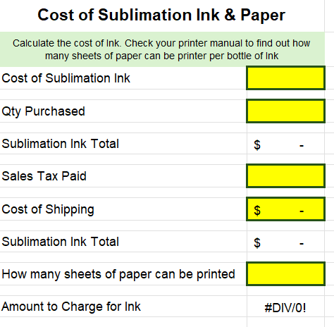 Spreadsheet to Figure How Much You Should Charge