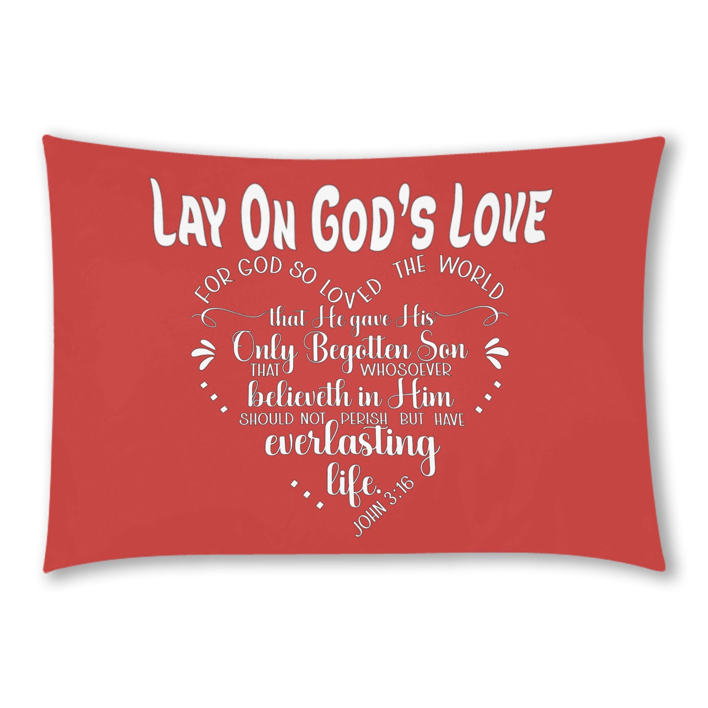 John 3:16 Pillow Case (one side) No Zipper