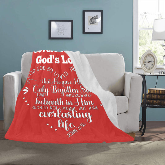 John 3:16 Ultra-Soft Micro Fleece Blanket