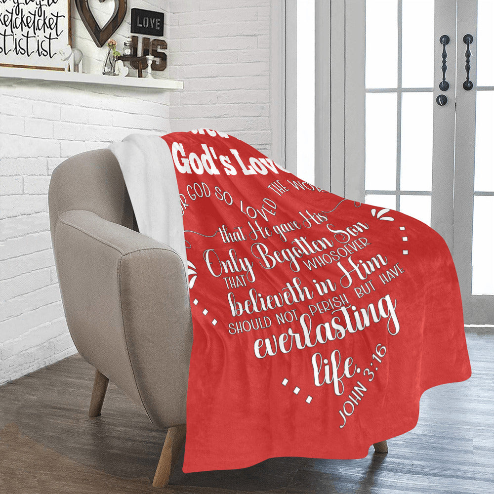 John 3:16 Ultra-Soft Micro Fleece Blanket