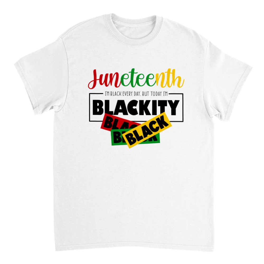 Heavyweight Unisex Crewneck T-shirt Commemorating Juneteenth