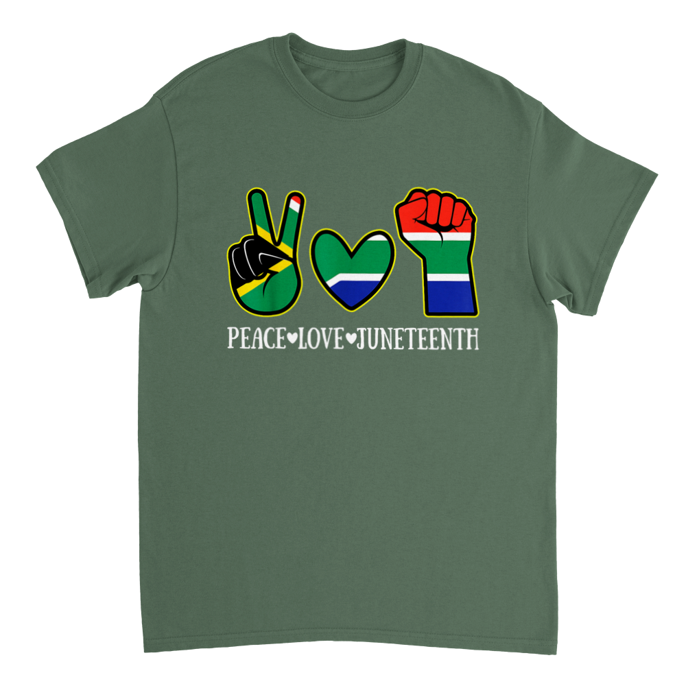 Heavyweight Unisex Crewneck T-shirt Commemorating Juneteenth