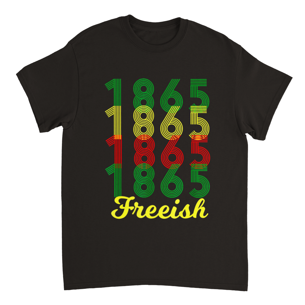 Heavyweight Unisex Crewneck T-shirt Commemorating Juneteenth