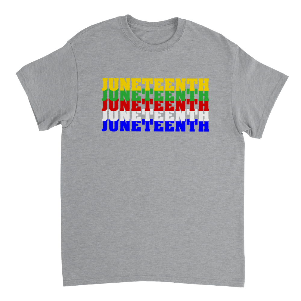 Heavyweight Unisex Crewneck T-shirt Commemorating Juneteenth