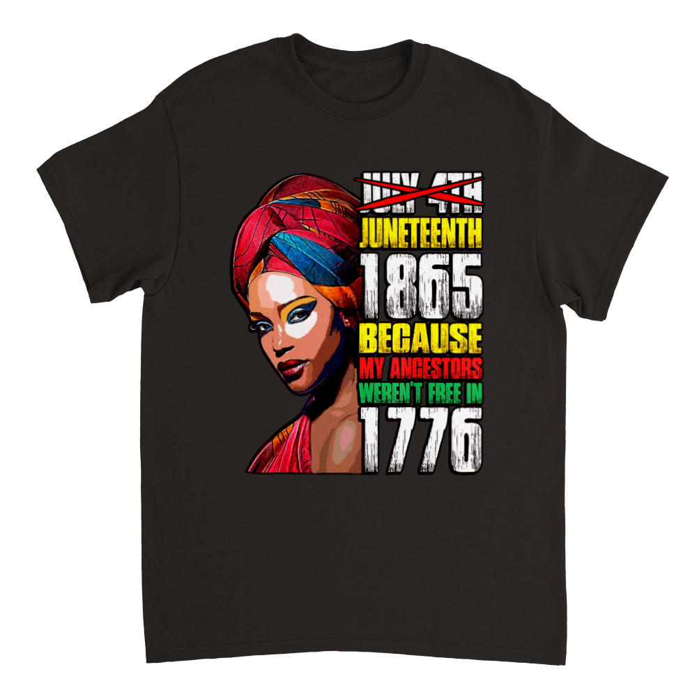 Heavyweight Unisex Crewneck T-shirt Commemorating Juneteenth