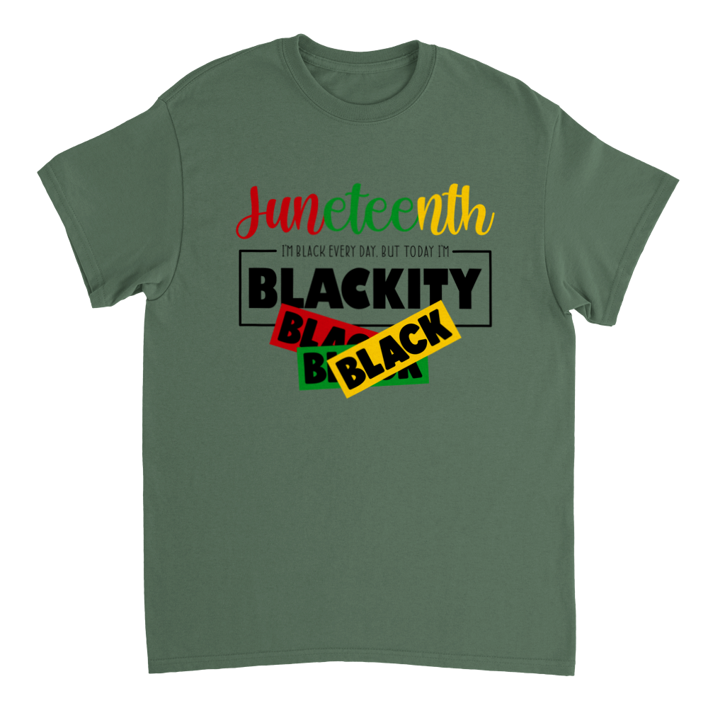 Heavyweight Unisex Crewneck T-shirt Commemorating Juneteenth