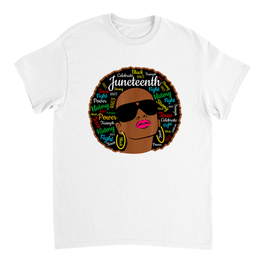 Heavyweight Unisex Crewneck T-shirt Commemorating Juneteenth