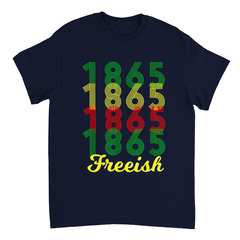 Heavyweight Unisex Crewneck T-shirt Commemorating Juneteenth