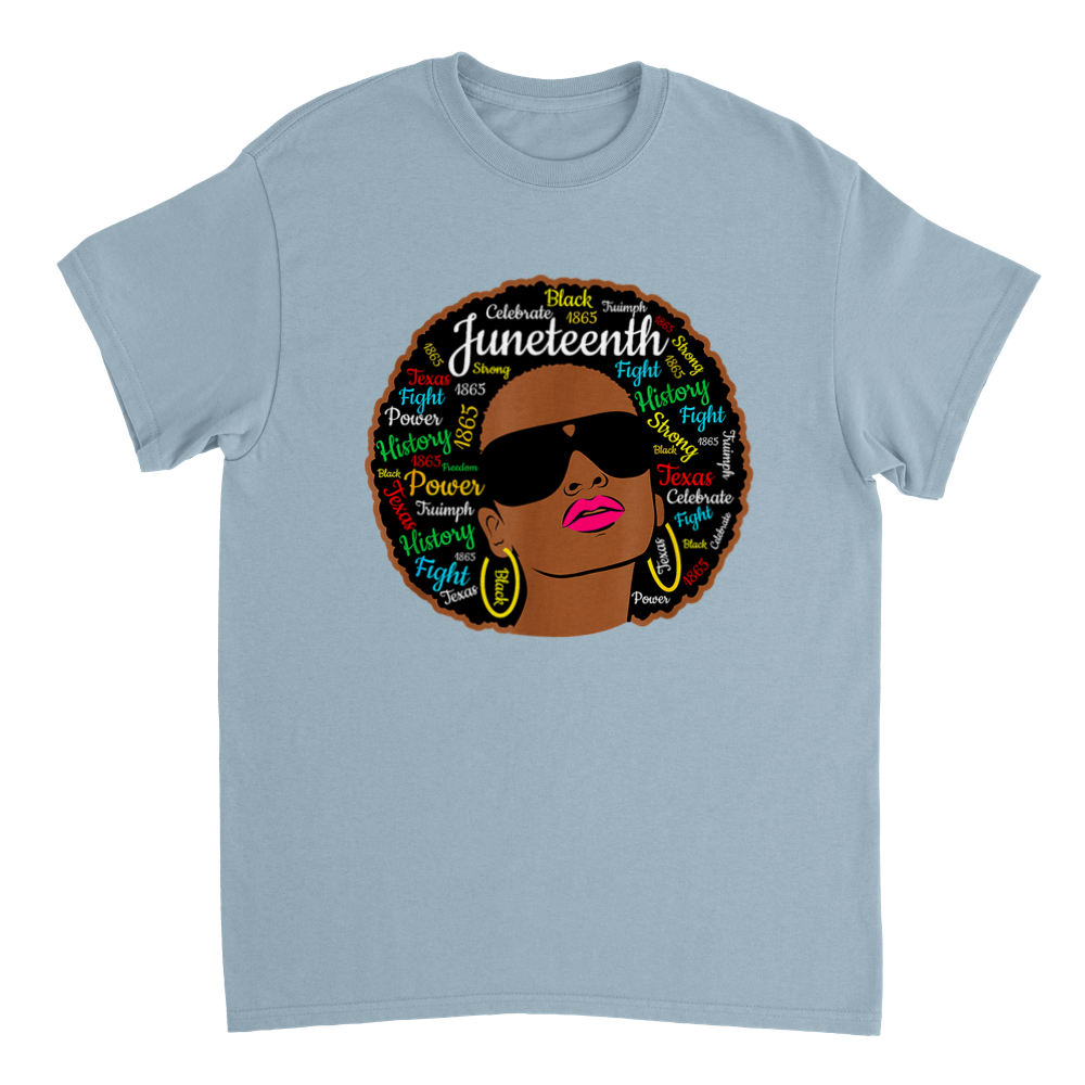 Heavyweight Unisex Crewneck T-shirt Commemorating Juneteenth