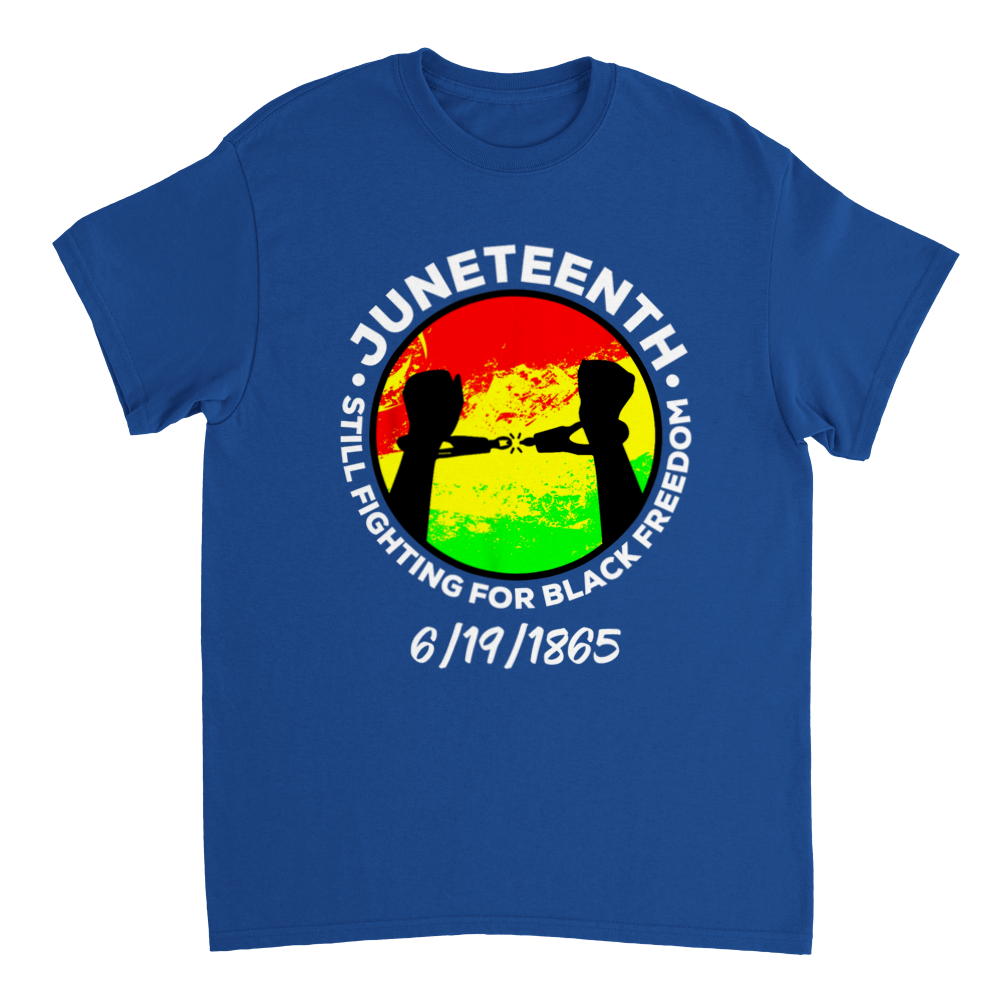 Heavyweight Unisex Crewneck T-shirt Commemorating Juneteenth