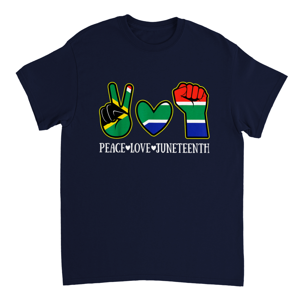 Heavyweight Unisex Crewneck T-shirt Commemorating Juneteenth