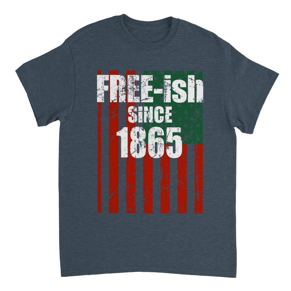 Heavyweight Unisex Crewneck T-shirt Commemorating Juneteenth