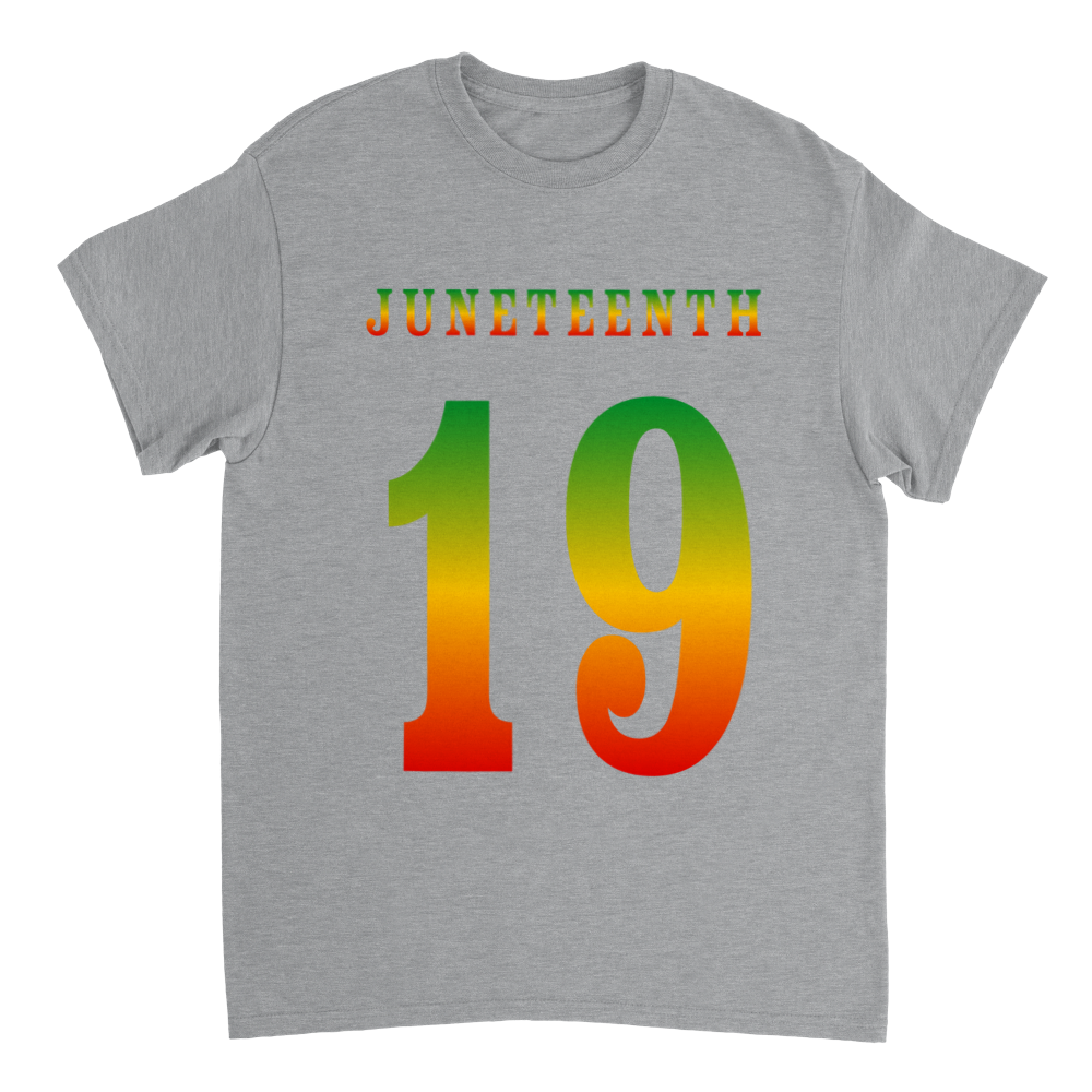 Heavyweight Unisex Crewneck T-shirt Commemorating Juneteenth