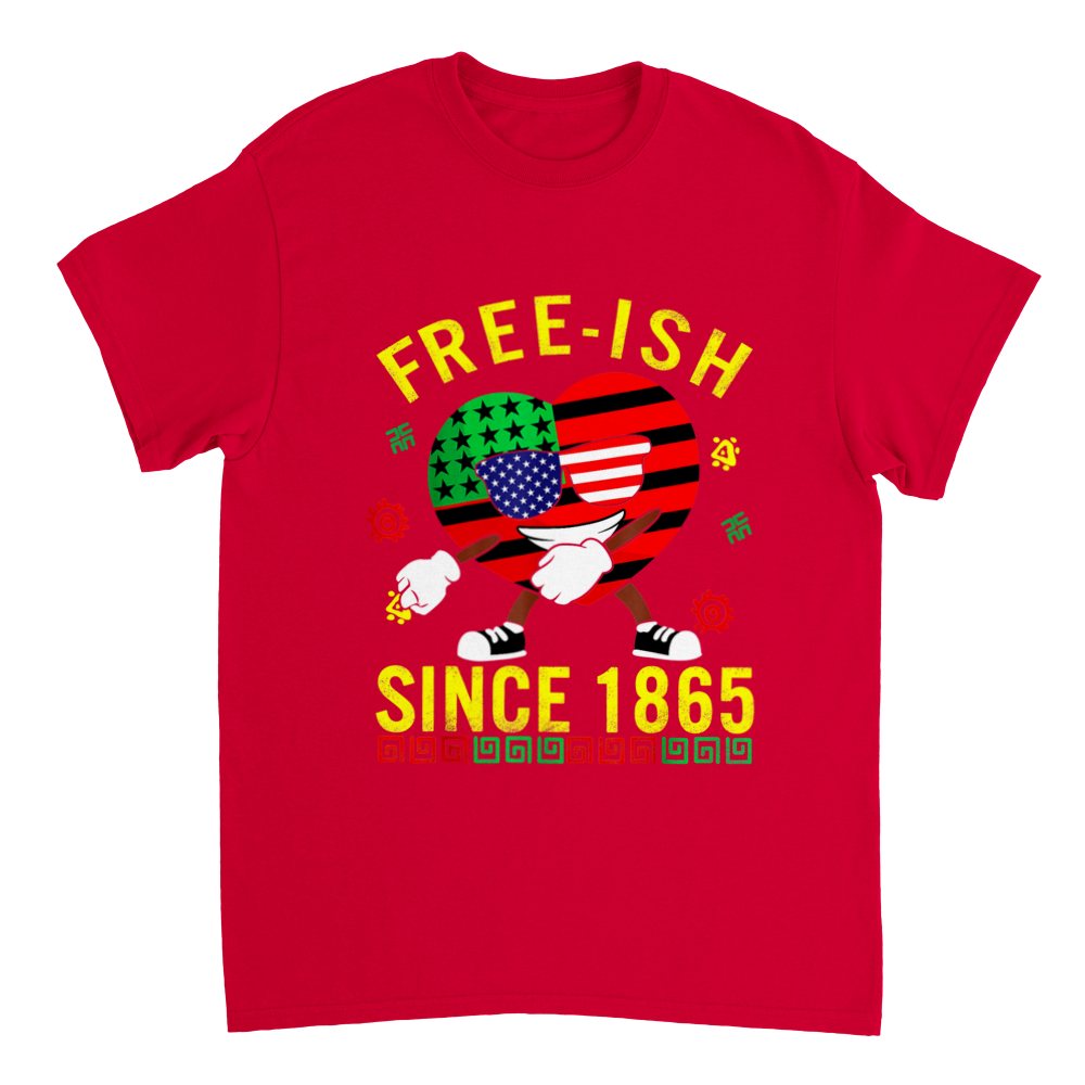 Heavyweight Unisex Crewneck T-shirt Commemorating Juneteenth