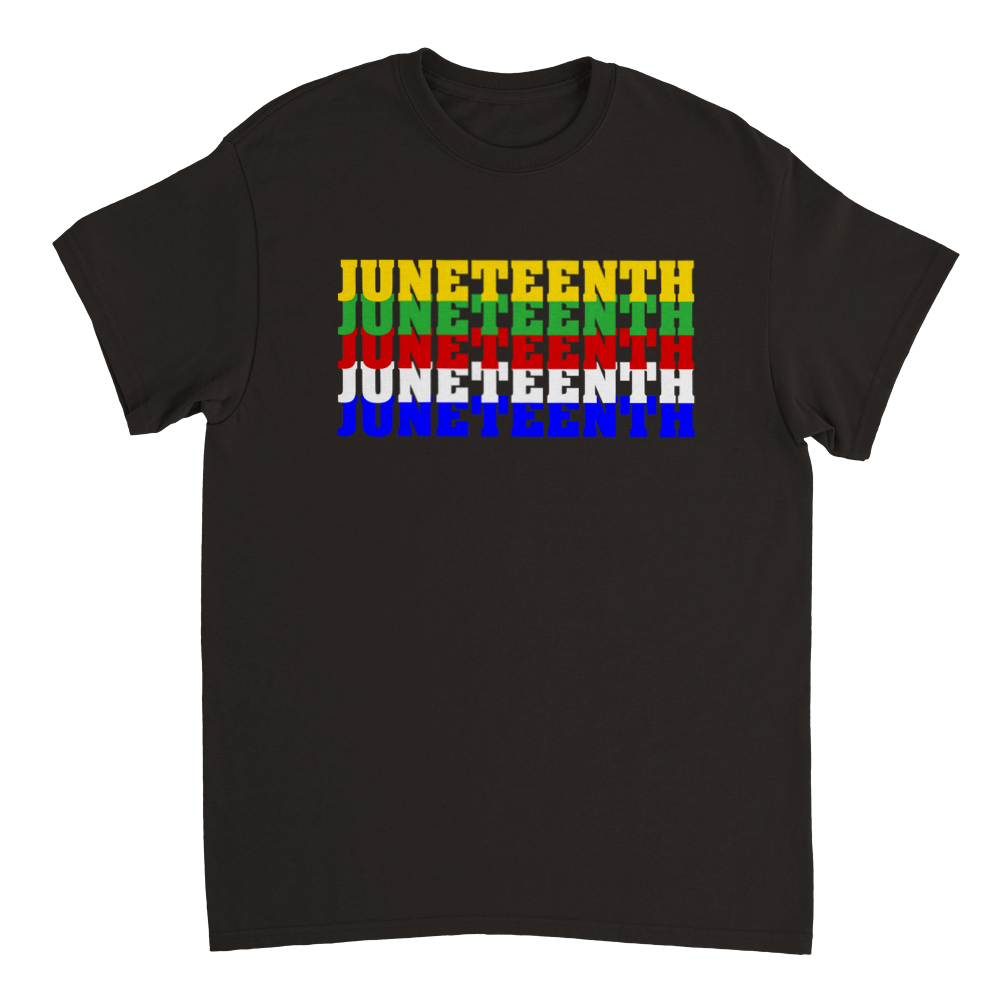 Heavyweight Unisex Crewneck T-shirt Commemorating Juneteenth