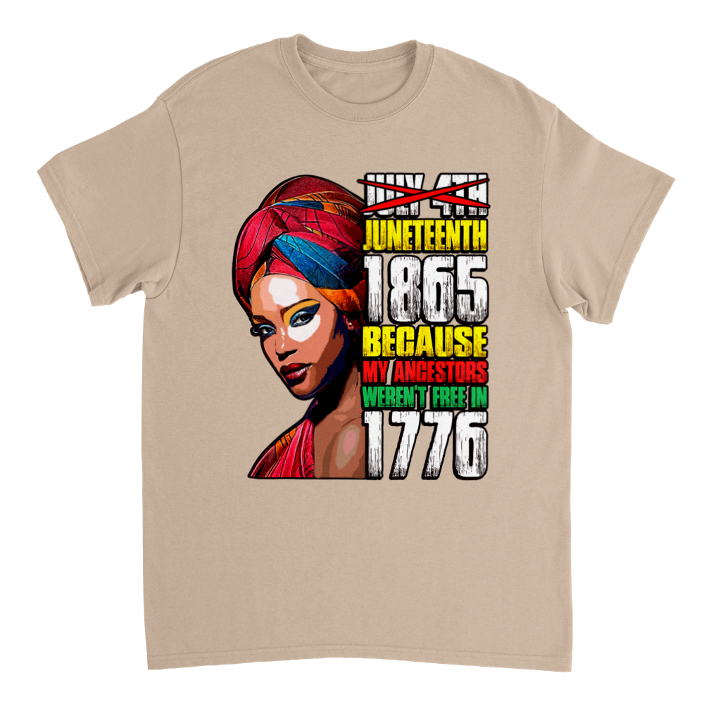 Heavyweight Unisex Crewneck T-shirt Commemorating Juneteenth