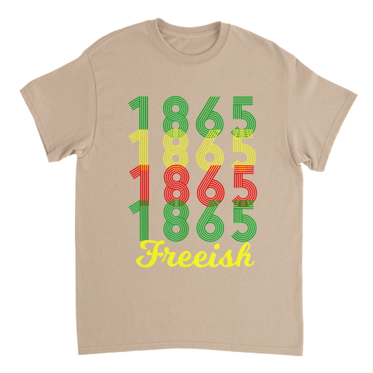 Heavyweight Unisex Crewneck T-shirt Commemorating Juneteenth