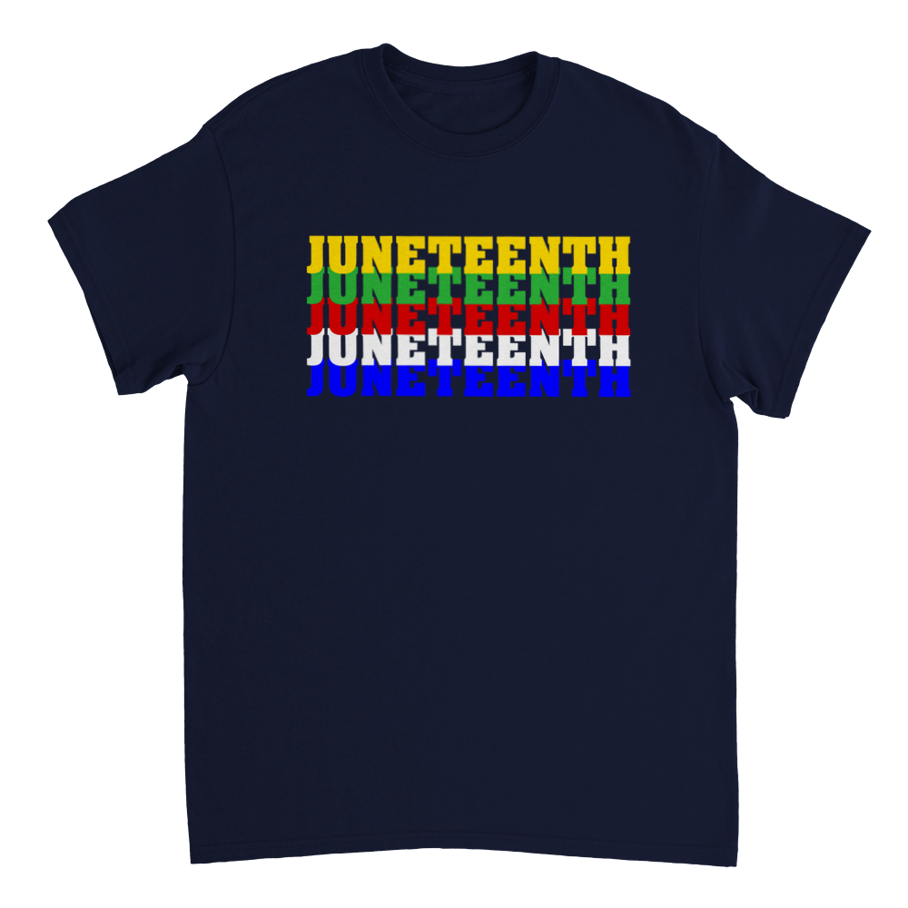 Heavyweight Unisex Crewneck T-shirt Commemorating Juneteenth