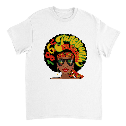 Heavyweight Unisex Crewneck T-shirt Commemorating Juneteenth