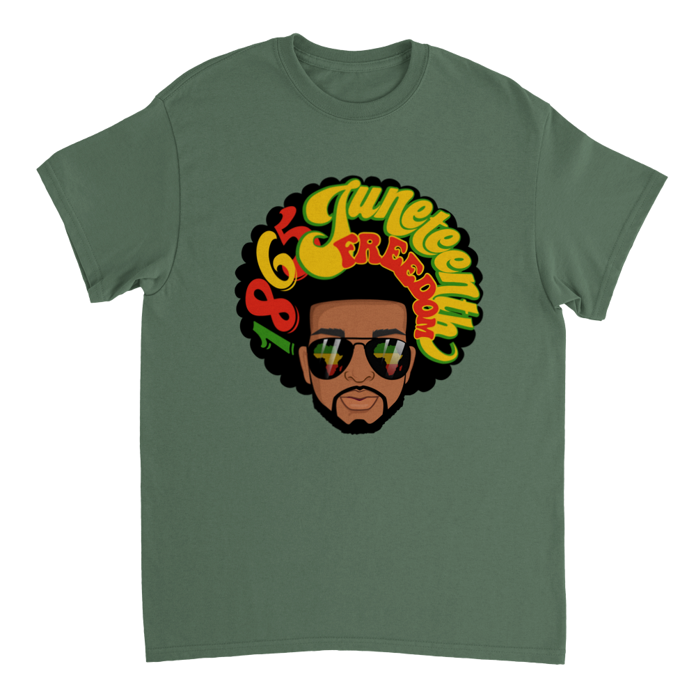 Heavyweight Unisex Crewneck T-shirt Commemorating Juneteenth