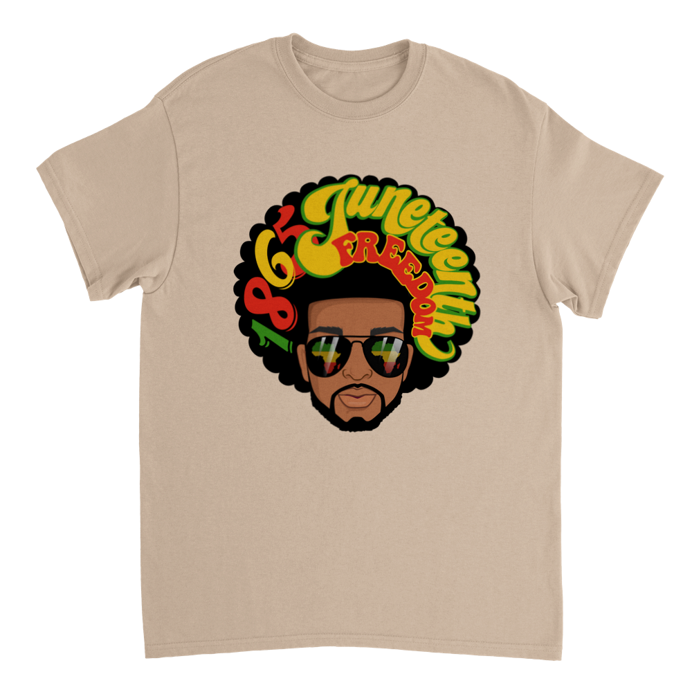 Heavyweight Unisex Crewneck T-shirt Commemorating Juneteenth