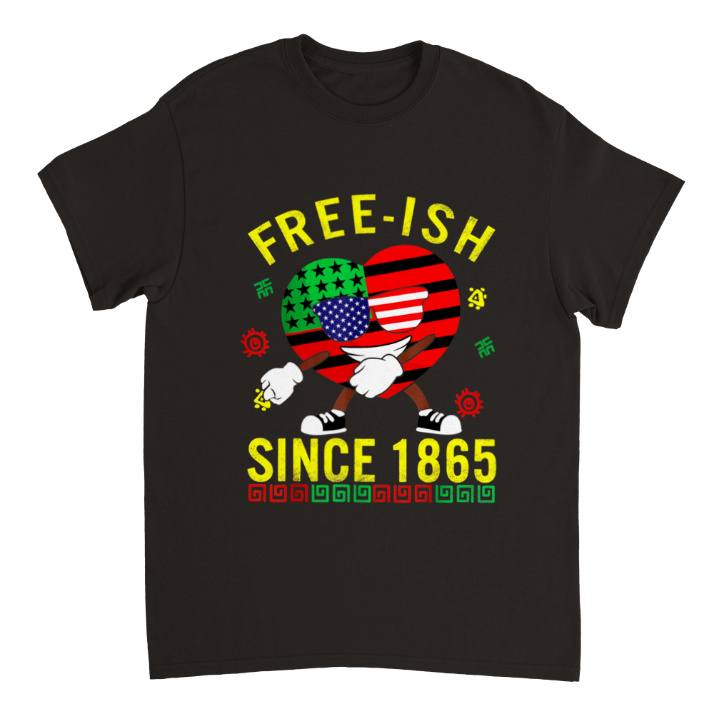 Heavyweight Unisex Crewneck T-shirt Commemorating Juneteenth