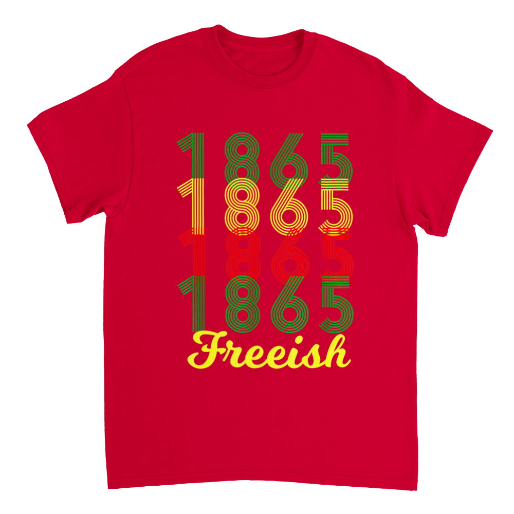 Heavyweight Unisex Crewneck T-shirt Commemorating Juneteenth