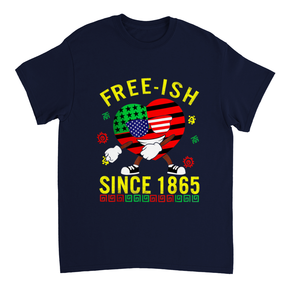 Heavyweight Unisex Crewneck T-shirt Commemorating Juneteenth