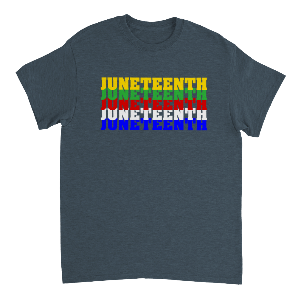 Heavyweight Unisex Crewneck T-shirt Commemorating Juneteenth