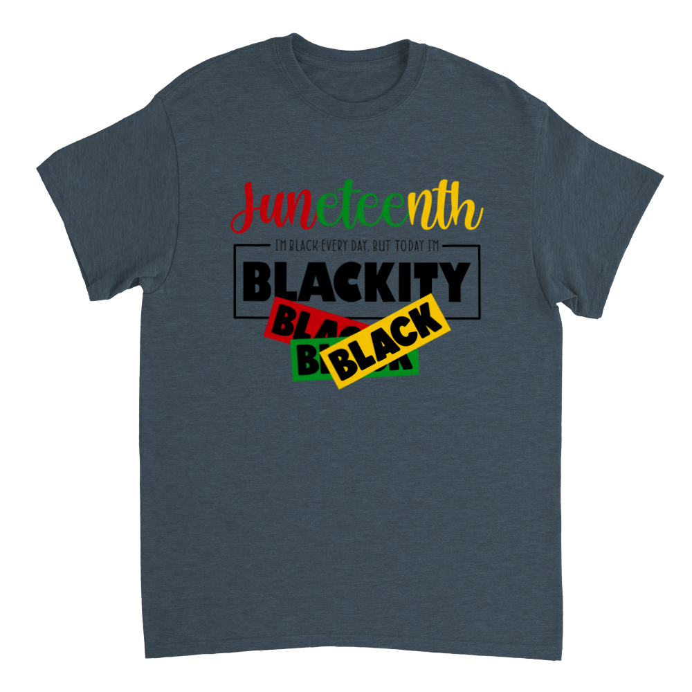 Heavyweight Unisex Crewneck T-shirt Commemorating Juneteenth