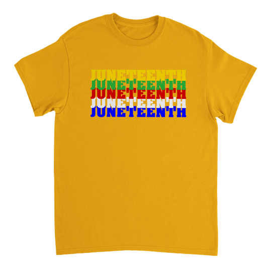 Heavyweight Unisex Crewneck T-shirt Commemorating Juneteenth