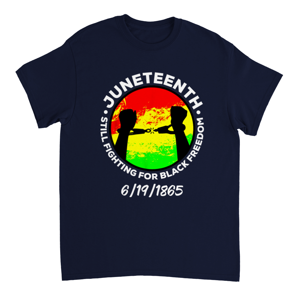 Heavyweight Unisex Crewneck T-shirt Commemorating Juneteenth