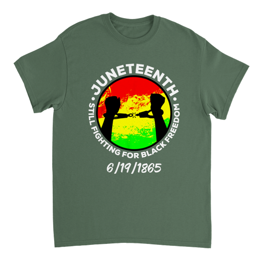 Heavyweight Unisex Crewneck T-shirt Commemorating Juneteenth