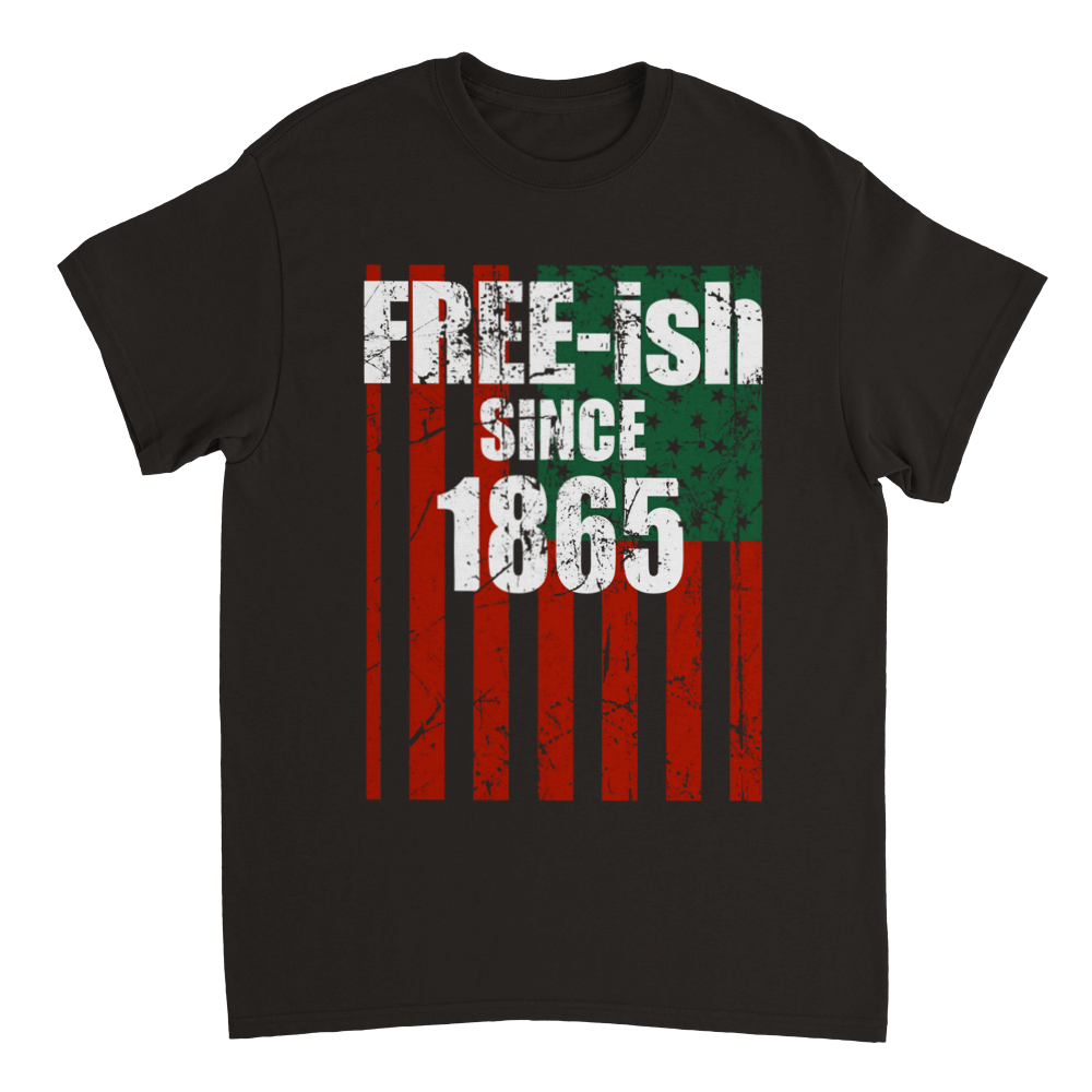 Heavyweight Unisex Crewneck T-shirt Commemorating Juneteenth