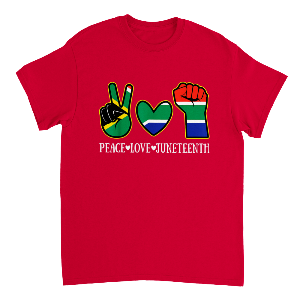 Heavyweight Unisex Crewneck T-shirt Commemorating Juneteenth