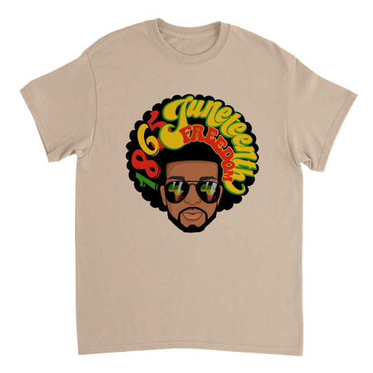 Heavyweight Unisex Crewneck T-shirt Commemorating Juneteenth