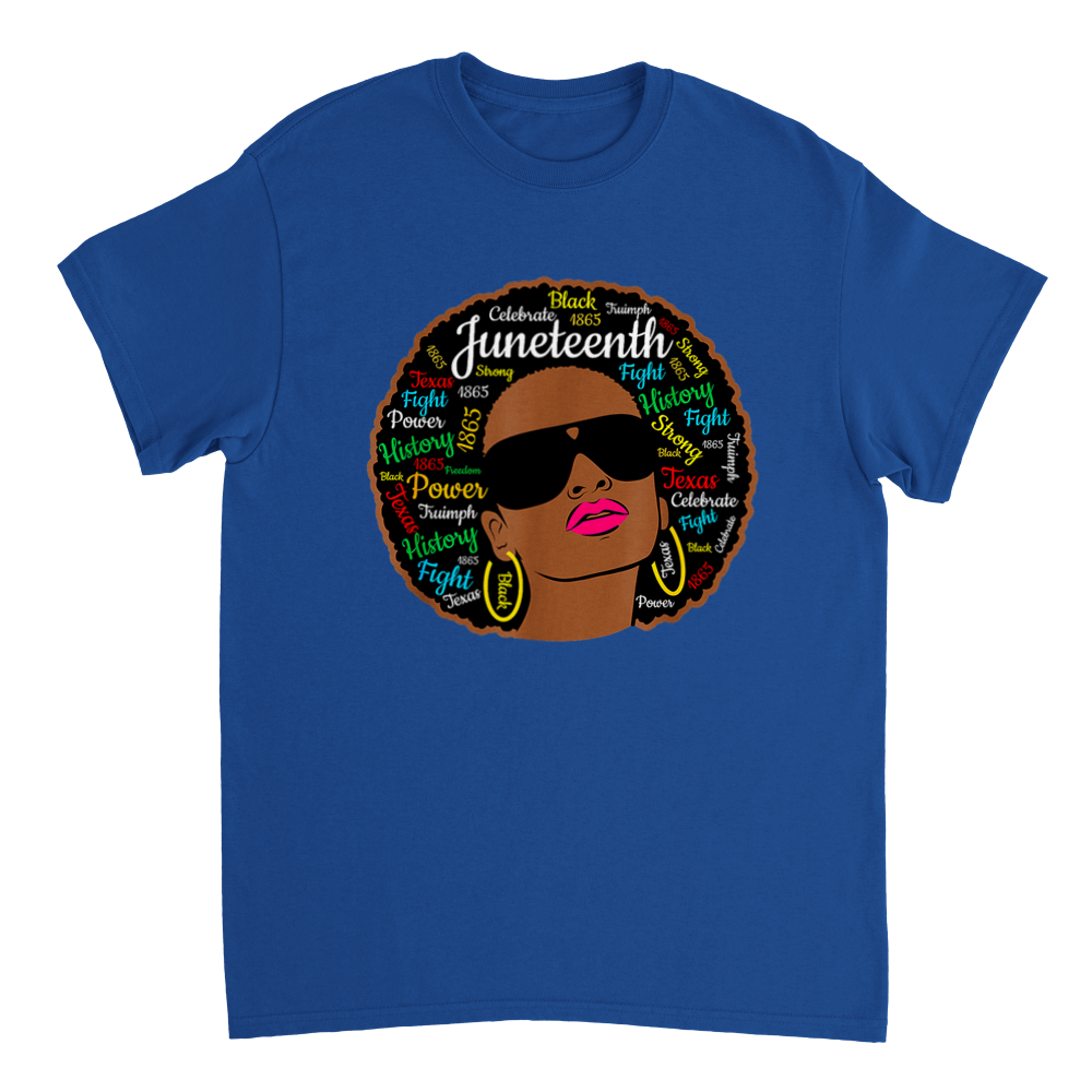 Heavyweight Unisex Crewneck T-shirt Commemorating Juneteenth