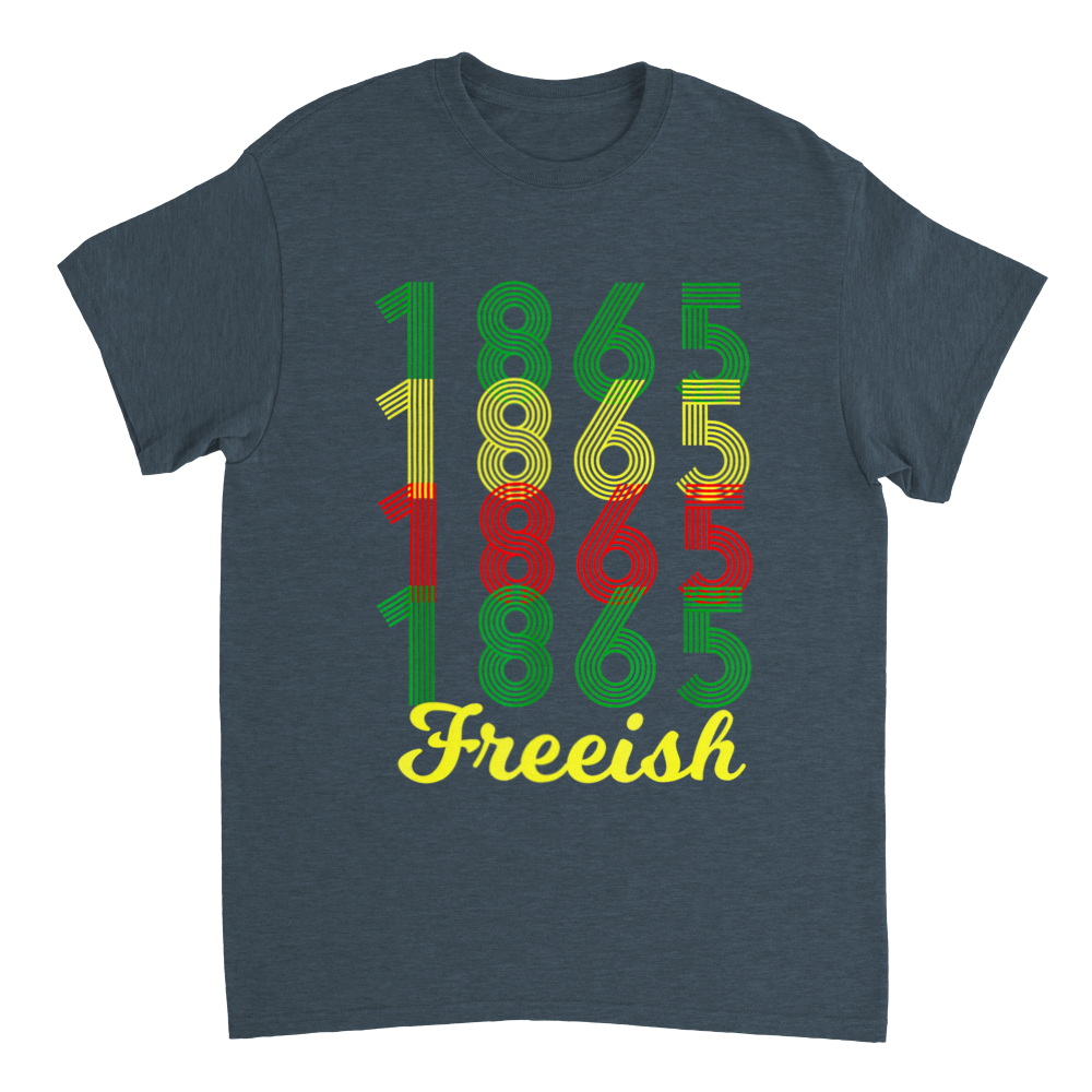 Heavyweight Unisex Crewneck T-shirt Commemorating Juneteenth