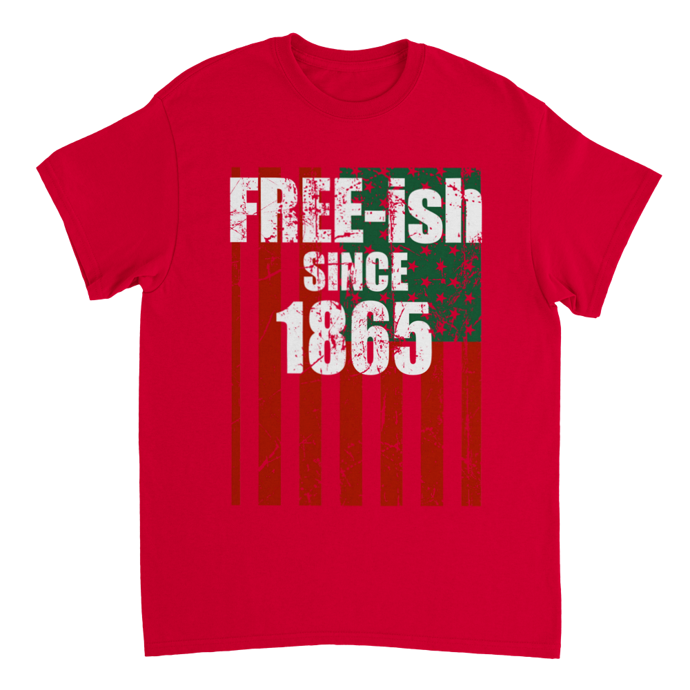 Heavyweight Unisex Crewneck T-shirt Commemorating Juneteenth