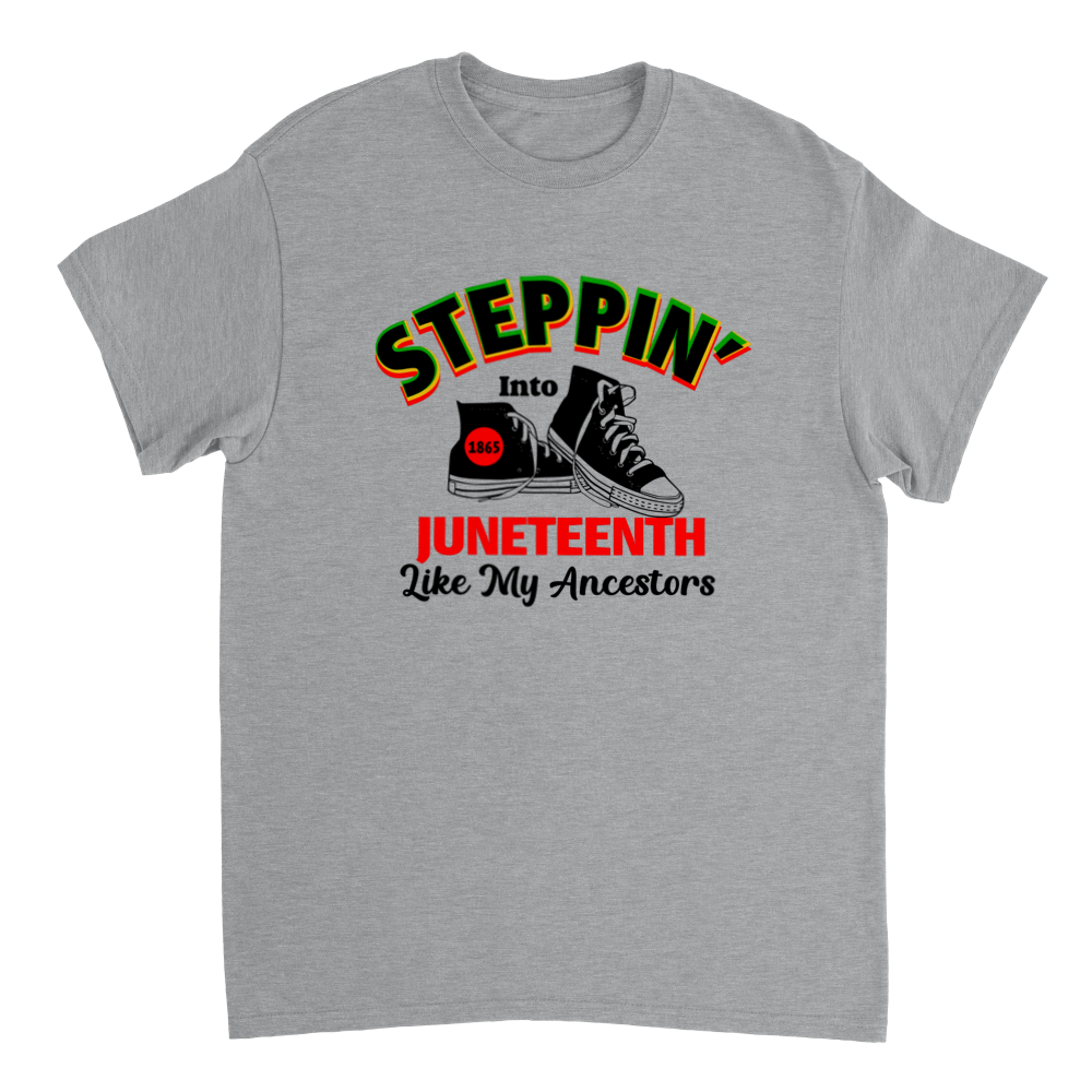 Heavyweight Unisex Crewneck T-shirt Commemorating Juneteenth