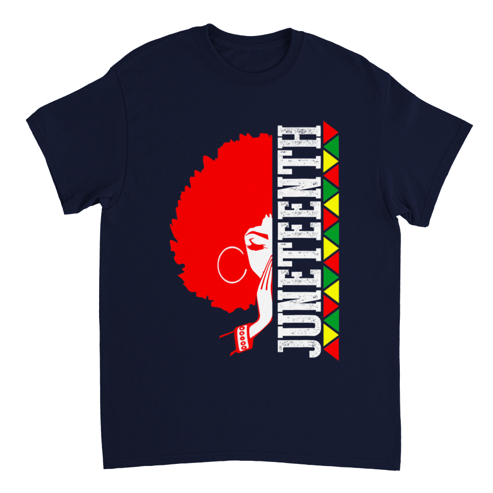 Heavyweight Unisex Crewneck T-shirt Commemorating Juneteenth