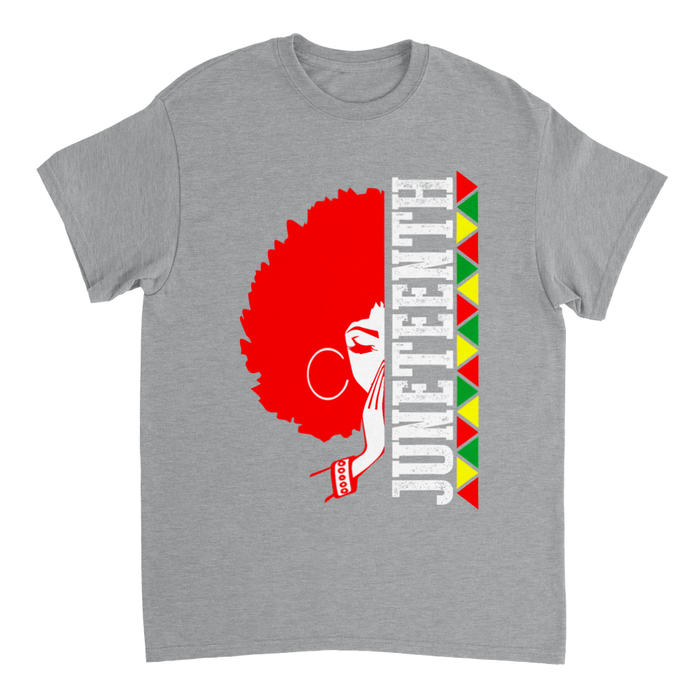 Heavyweight Unisex Crewneck T-shirt Commemorating Juneteenth