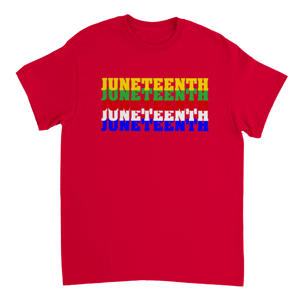 Heavyweight Unisex Crewneck T-shirt Commemorating Juneteenth