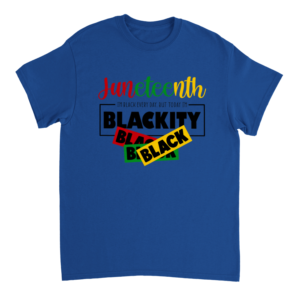 Heavyweight Unisex Crewneck T-shirt Commemorating Juneteenth