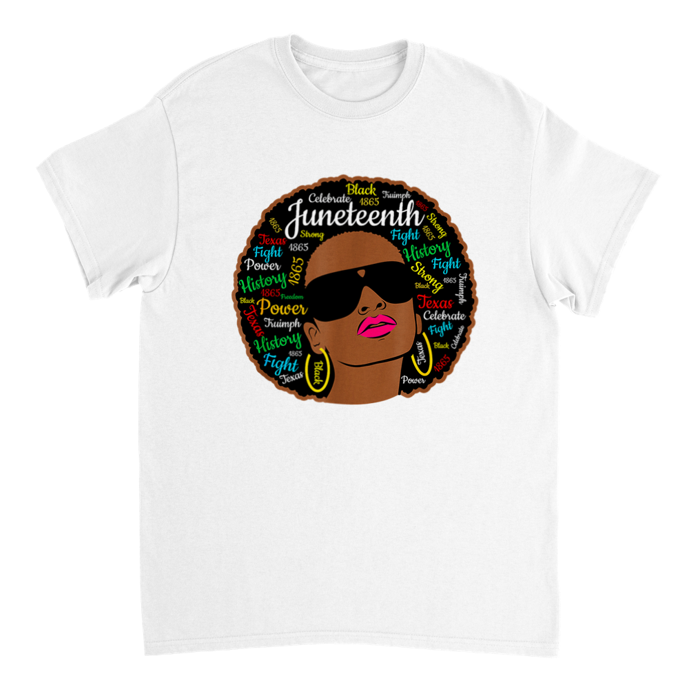 Heavyweight Unisex Crewneck T-shirt Commemorating Juneteenth