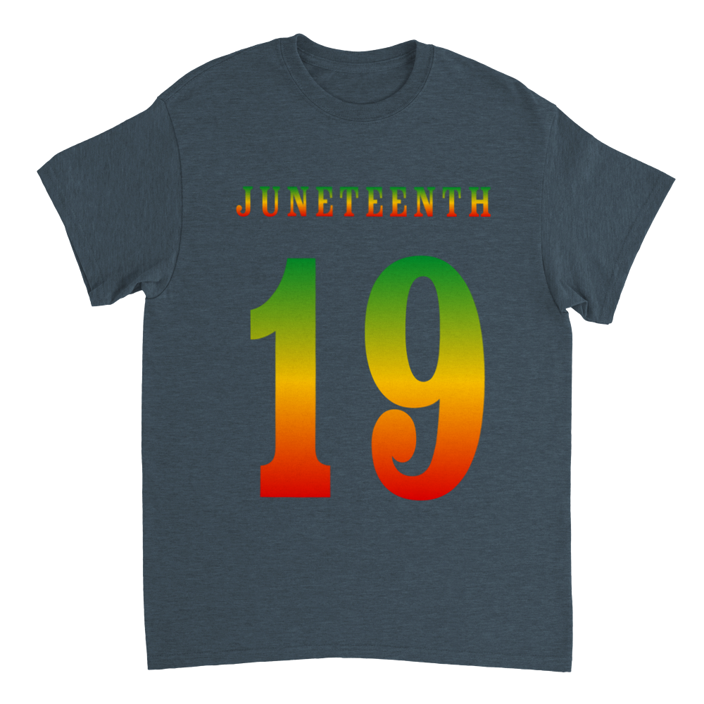 Heavyweight Unisex Crewneck T-shirt Commemorating Juneteenth