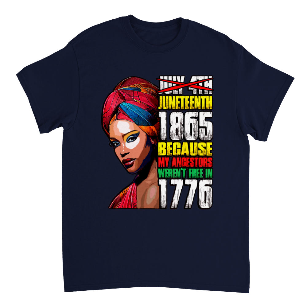 Heavyweight Unisex Crewneck T-shirt Commemorating Juneteenth