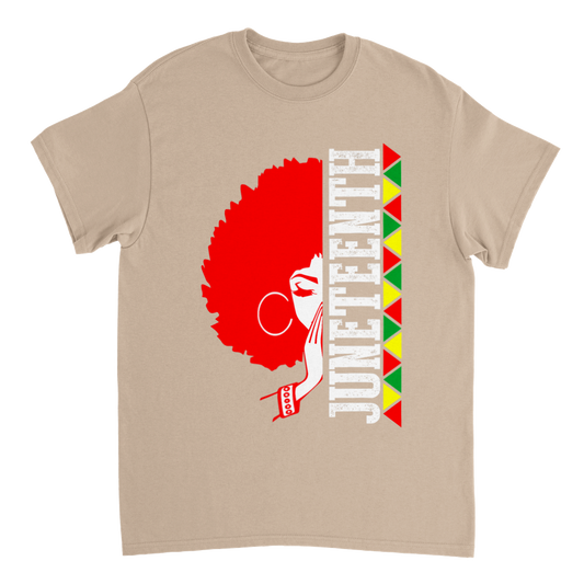 Heavyweight Unisex Crewneck T-shirt Commemorating Juneteenth