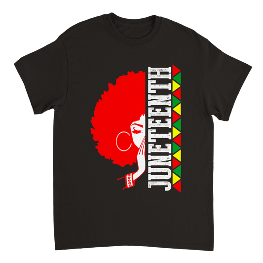 Heavyweight Unisex Crewneck T-shirt Commemorating Juneteenth